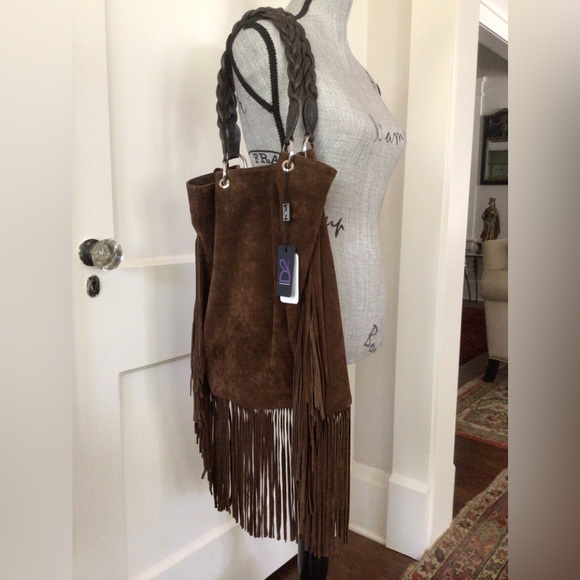 D2 squared Bags Nwt D2 Squared Suede Long Fringe Hobo Bag Poshmark